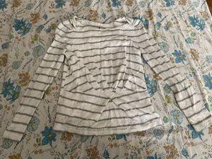 Chic Striped Twist-Front Top