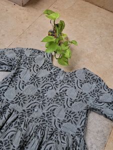 Flared Green Kurta