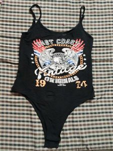 Vintage "East Coast" Graphic Bodysuit Top