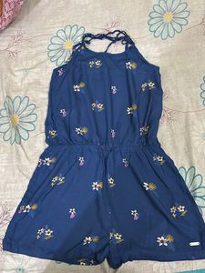 Blue Floral Romper