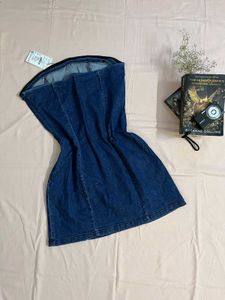 Denim Strapless Dress