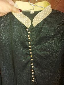 Black Party Wear Shimmery Indowestern Shrug