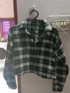 Checkered Cropped Shirt