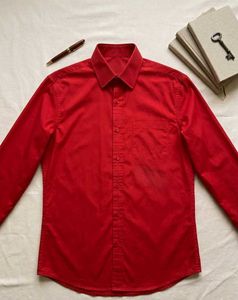 Men's Red Button-Up Shirt