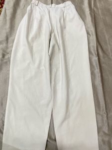 High Waisted Cream Wide Leg Pants