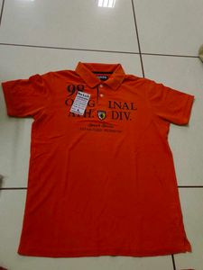 Orange Spunk Sports Polo T-Shirt