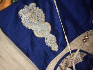 Elegant Blue &amp; Gold Kurta Set