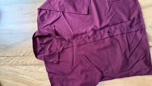 Burgundy Button-Up Shirt