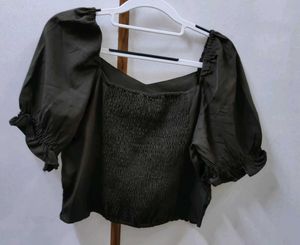 Stylish Puff Sleeve Smocked Top- 40 Bust
