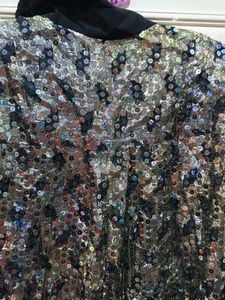 Sparkly Sequin Long Sleeve Shirt Dress