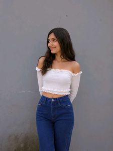white off shoulder top
