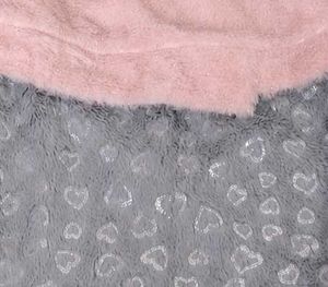 Pink &amp; Grey Heart Dress Material