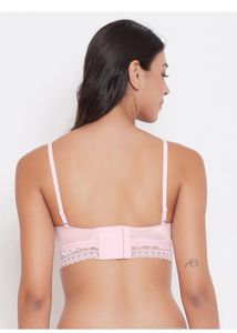 Clovia Women Bralette Lightly Padded Bra (Pink)