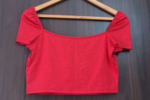 Red Smocked Top