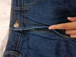 High Waisted Denim Mini Skirt