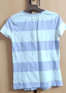 Striped T-Shirt with "Keep it Real" Slogan