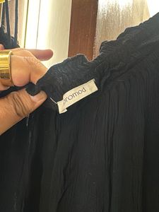 promod Black Off-Shoulder Tiered short Dress