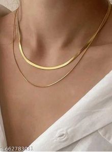 Trendy Classy Layered Gold Necklace