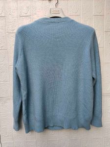 New with tag Korean Blue Cozy Cable Knit Sweater