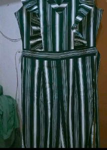 stripped black white jumpsuit