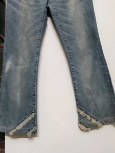 y2k bootcut jeans with studs &amp; fringe⭐