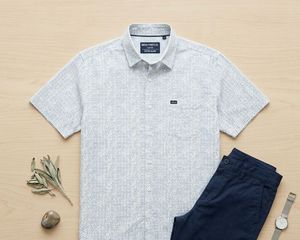 Men's Short Sleeve Patterned Shirt