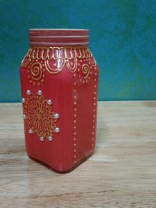 Moroccan hand painted candle holder