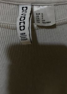 H&amp;M Ribbed Long Sleeve Crop Top