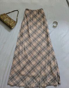 Women's Plaid Maxi Skirt