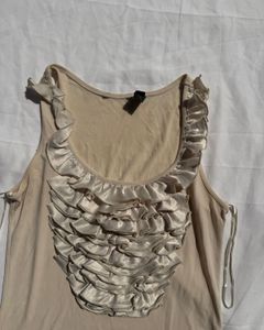 Chic Tank Top with Ruffle Detail