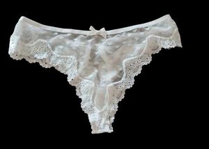 White Lace Thong