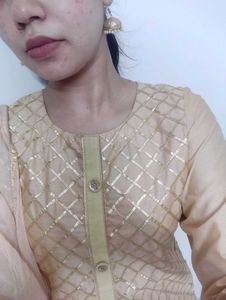 Elegant Peach Kurta Set with Dupatta🌼✨