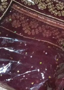 Red Embroidered  Dupatta with Heavy Border