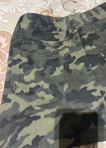Denim Cargo Mini Skirt