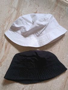Unisex Bucket Hats (White & Black)