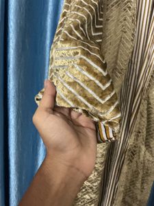 Elegant Gold Velvet Maxi Coat