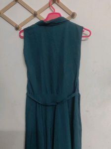 Green Flared Dress For Women