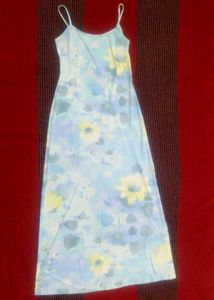 Pastel Floral Slit Maxi Dress