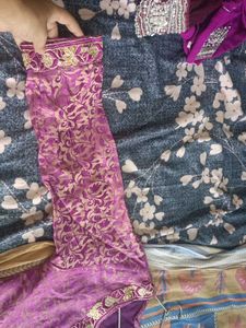 Beautiful Purple Embroidered Ethnic Gown