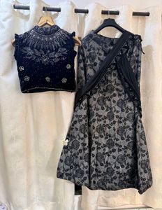 Stylish Black Ready to wear Saree Type Lehenga