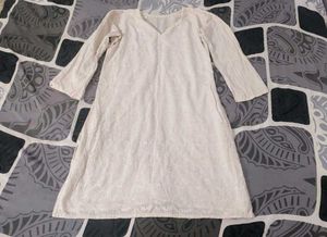 Elegant White Embroidered Kurta
