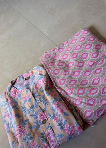 Floral Printed Kurta with Pants Set