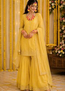 Floral Jewelry Set - Yellow &amp; Pink
