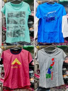 Combo of 4 Graphic T-Shirts