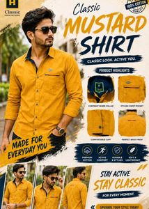 Classic Mustard Casual Shirt