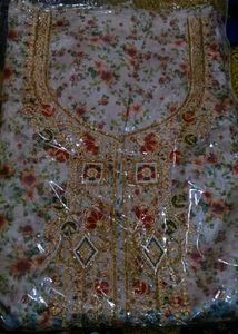 Embroidered Floral dress material