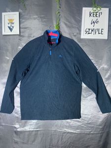 Men's Blue Quarter Zip Pullover Sweater