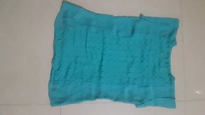 Aqua Lace Detail Blouse