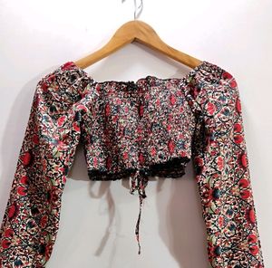 Women Multicolor Printed Crop Top