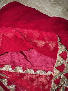 Fushia Pink Embellished Saree